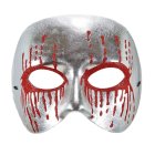 Blodsprut øyemaske sølv/rød