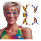 Pride Regnbue Glitrende Ansiktssmykker