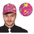 80-talls Geometri Caps Rosa