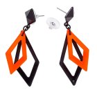 Neon Rhombe Øreringer Oransje