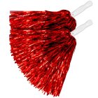 Metalliske Cheerleader Pom Poms Rød