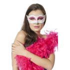 Nydelig Øyemaske Hvit og Rosa