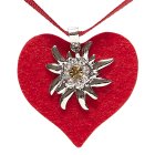 Rød Edelweiss Halskjede