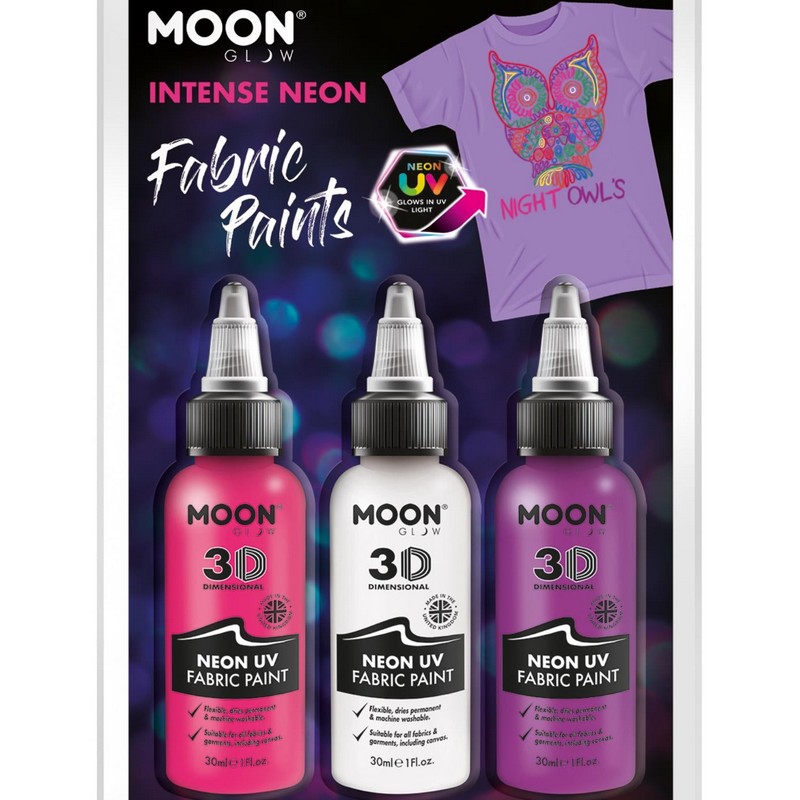 Moon Glow Neon UV Intense Fabric Paint M38606 Costume Make Up