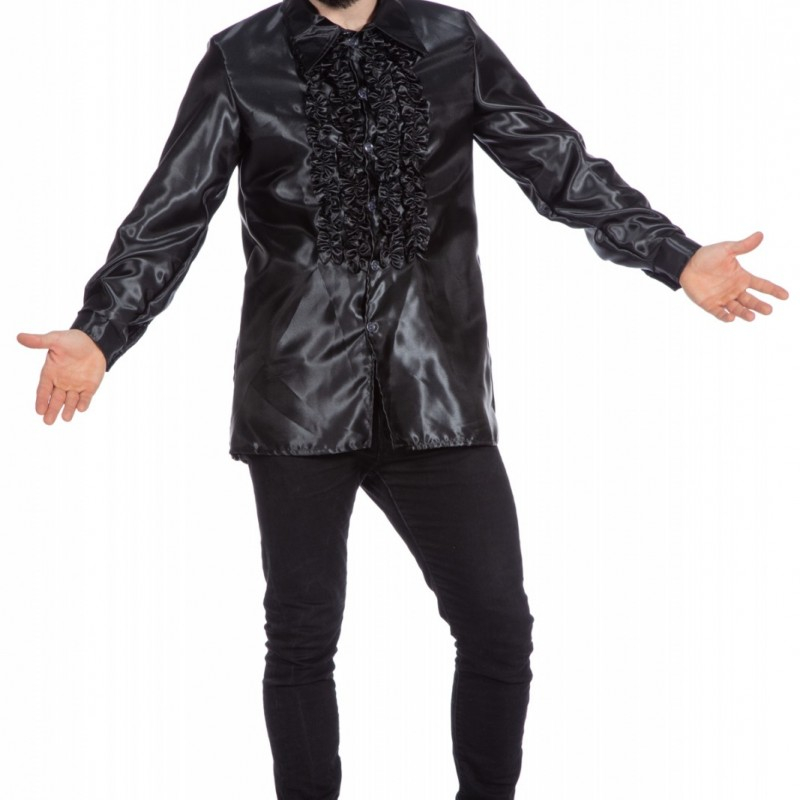 Kjøp Satin Skjorte Sort for kun 309 kr. Lynrask levering sort sateng skjorte