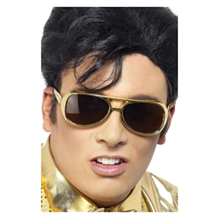 Elvis® 70-talls Solbriller Gull