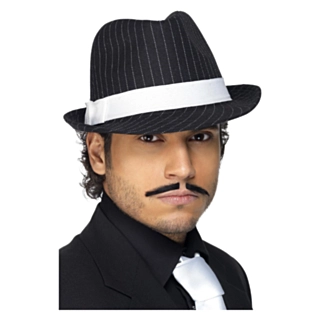 Fedora Gangsterhatt Svart og Hvit