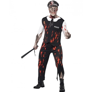 Zombie Politimann Kostyme