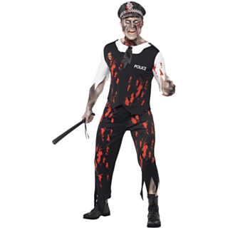 Zombie Politimann Kostyme