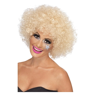 Stor Funky 70-talls Afroparykk Blond