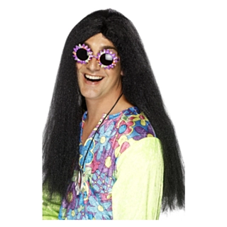 Hippieparykk Svart