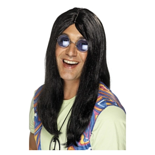 Lang Hippieparykk Svart