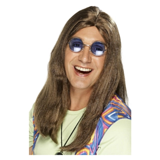 Lang Hippie Parykk Brun