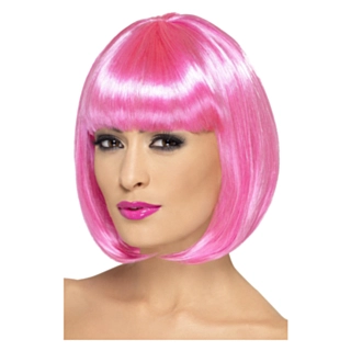 Pasjehår Parykk Rosa