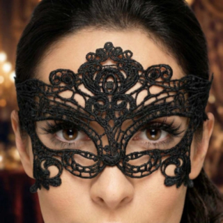 Øyemaske Brodert SVart