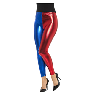 Harlequin Leggings Blå og Rød