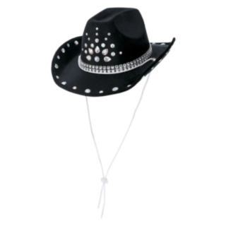 Rhinsten Cowboyhatt Svart