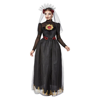 Day of the Dead Svart Brud Kostyme
