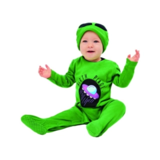 Alien Babykostyme Grønn
