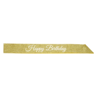 Happy Birthday Glitter Skråbånd