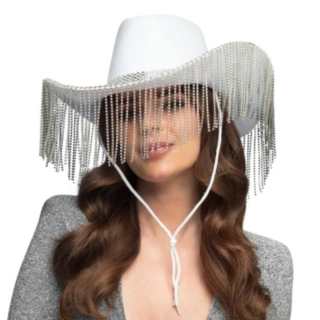 Perle Cowboyhatt Hvit