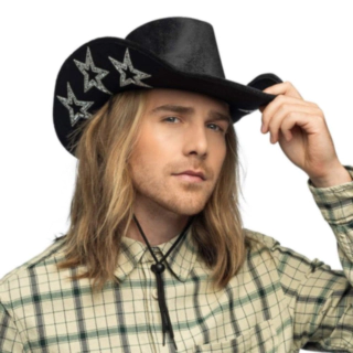 Stjerne Cowboyhatt Svart