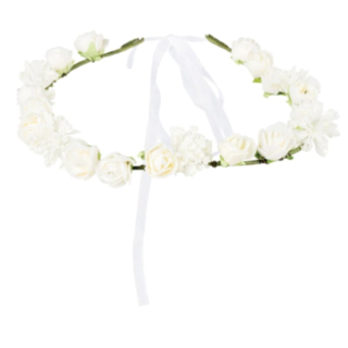 Hårbånd Hvit Blomsterkrans