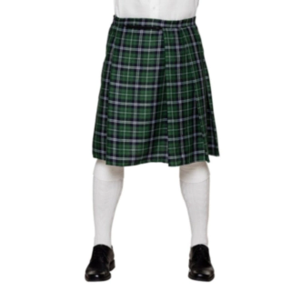 Skotsk Tartan Kilt Grønn