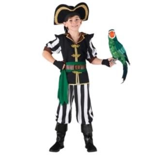 Pirat Barnekostyme Grønn og Gull