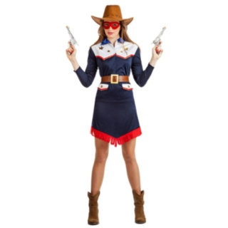 Cowgirl Kostyme Blå