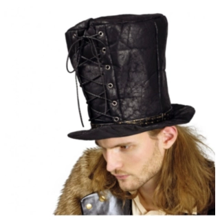 Steampunk Flosshatt Svart
