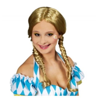 Oktoberfest Fletter Parykk Blond