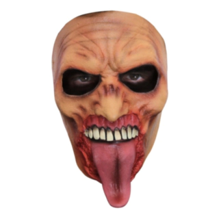 Zombie Latex Maske med Tunge