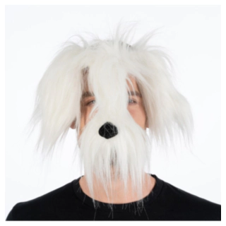 Hundemaske Hvit
