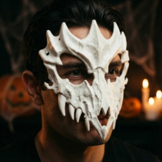 Skjelett Drage Maske