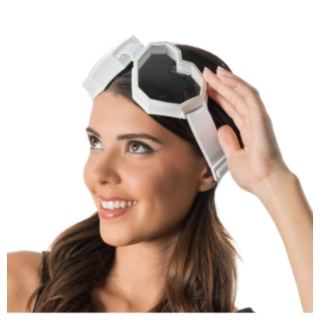 Hjerte Partybriller Goggles Hvit