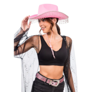 Rhinstein Cowboyhatt Lyserosa