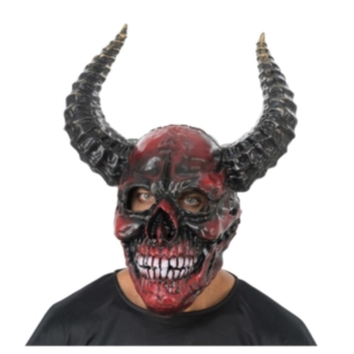 Djevel Hodeskalle Maske Rød