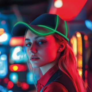 Neon LED Caps Grønn
