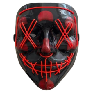 Purge LED Maske Rød