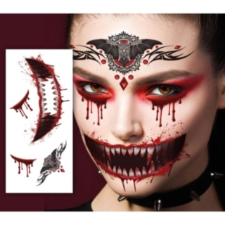 Vampyr Ansikt Engangstatoveringer