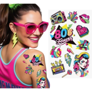 80-talls Engangstatoveringer Neon