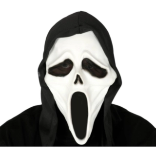 Skrik Maske med Hette