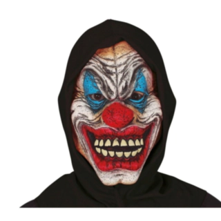 Horror Klovn Vinylmaske med Hette