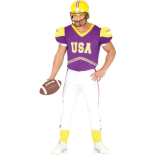 Amerikansk Fotballspiller Kostyme Lilla