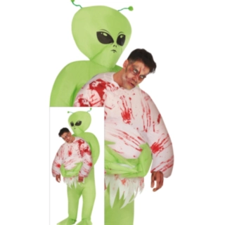 Oppusteligt Alien Kostume