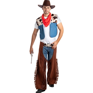 Cowboy Kostyme Blå og Brun