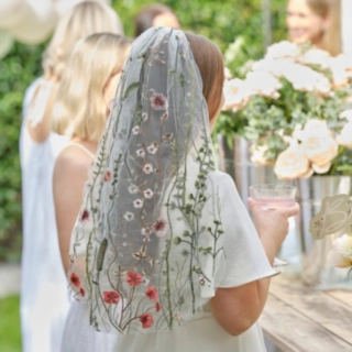Floral Blomster Brudeslør