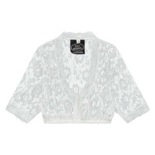 Dirndlbluse Topp Blonde Hvit