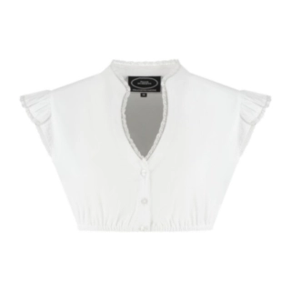 Dirndl Bluse med Vinger Hvit